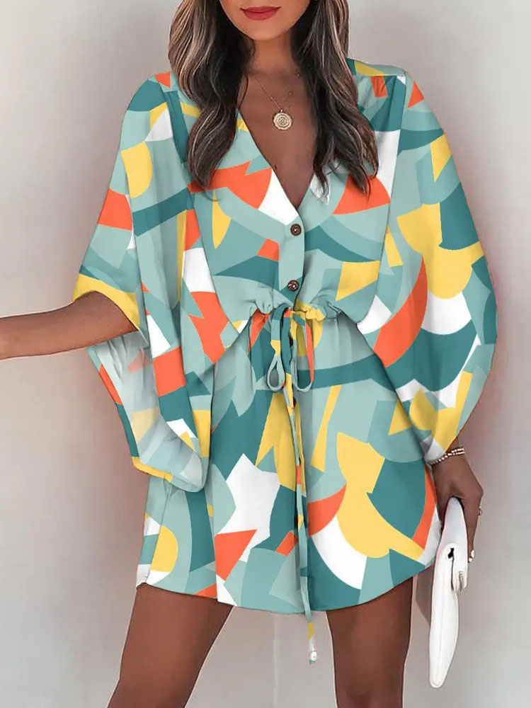 French Vintage Floral Midi Dress - Robe d'été décontractée pour femmes, mode,