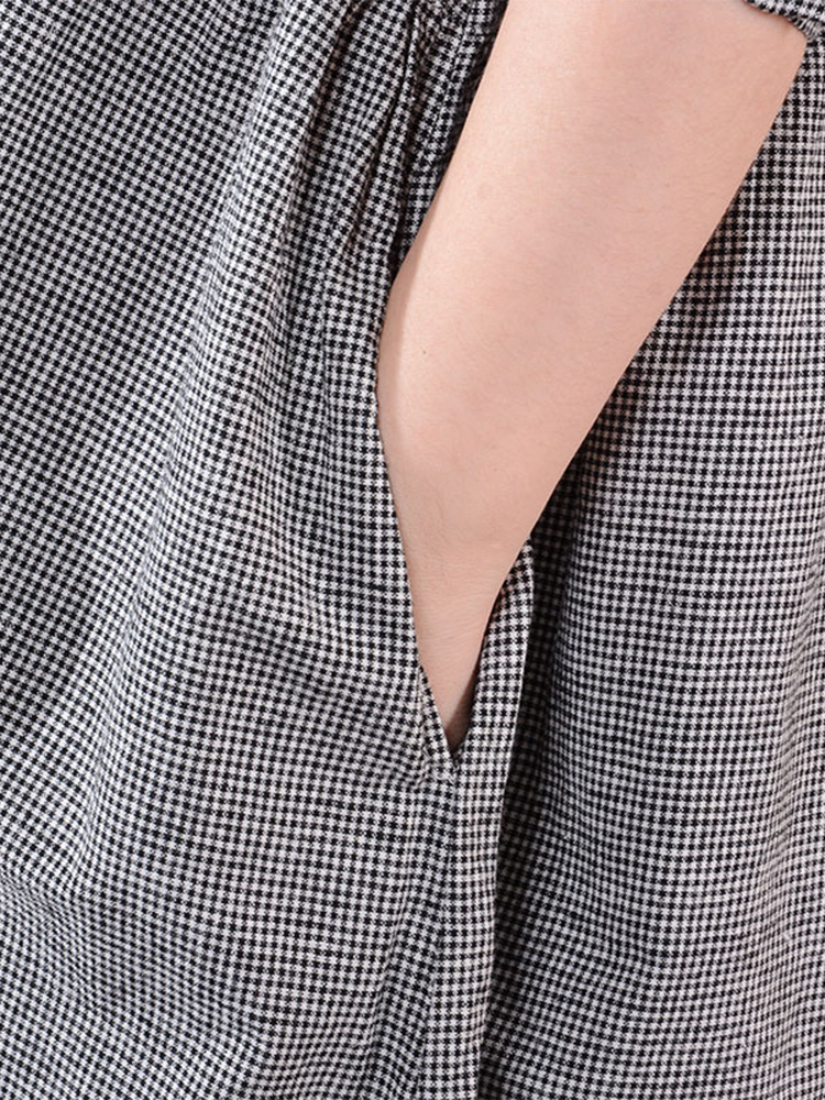 Robe chemise à carreaux en cot - Korean Style A Line Shirt Dress avis et prix