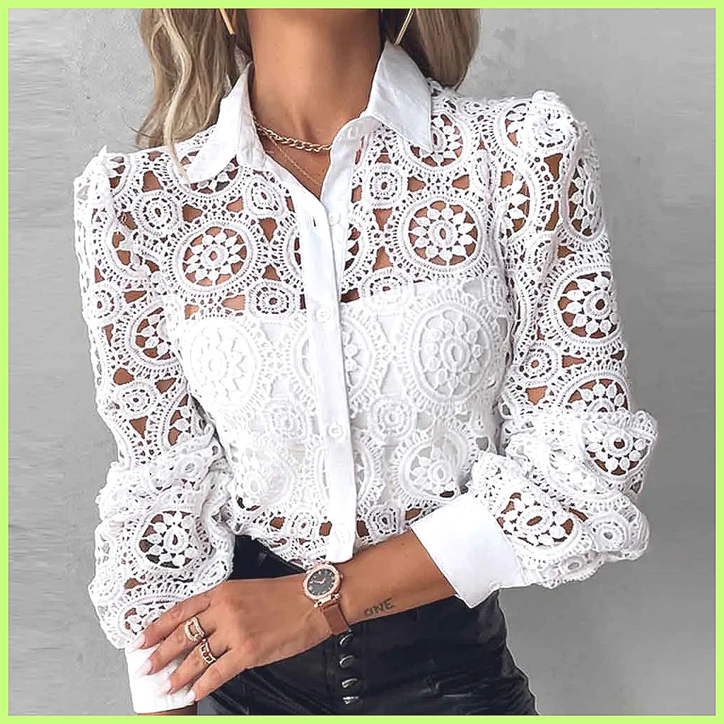 Chemisier blanc en dentelle po - Blouses avis et prix