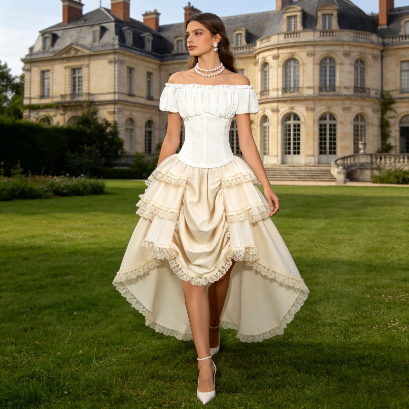 Jupe Renaissance à ourlet asym - Skirts avis et prix