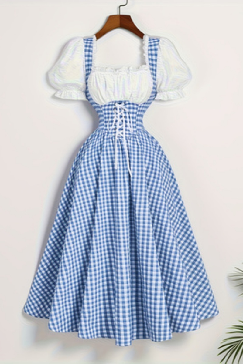 Robe à la mode pour femmes, bl - French Vintage Floral Midi Dress avis et prix