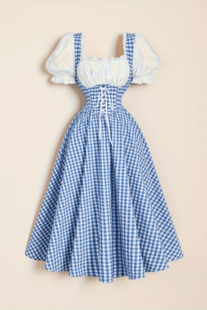 Robe à la mode pour femmes, bl - French Vintage Floral Midi Dress avis et prix