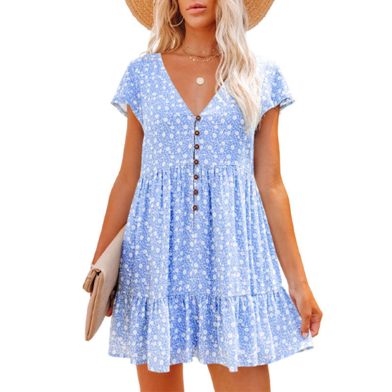 En Europe et au printemps et e - French Vintage Floral Midi Dress avis et prix