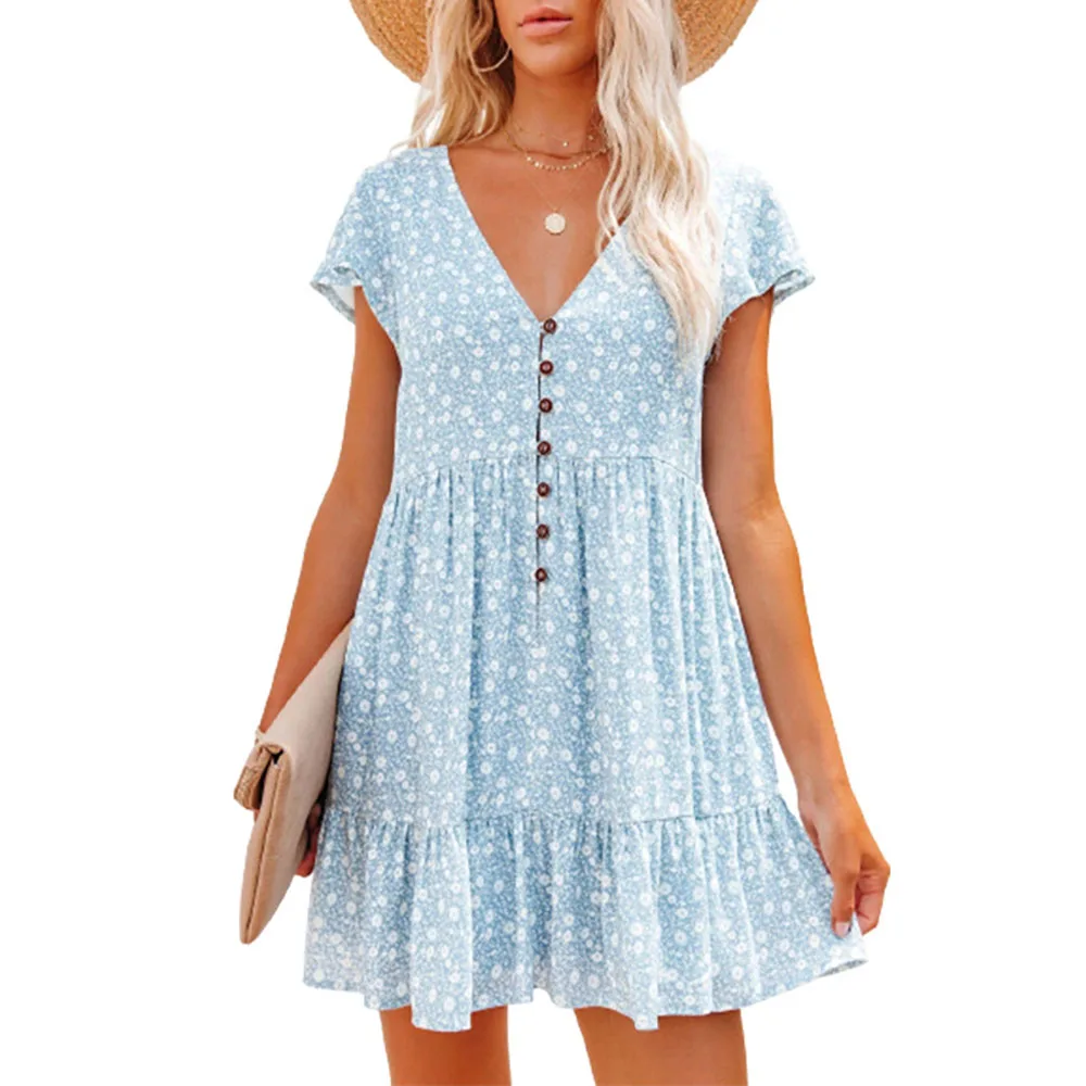 En Europe et au printemps et e - French Vintage Floral Midi Dress avis et prix